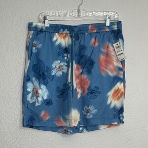 INC‎ International Concepts Men’s Blue Floral Print Pull On Shorts Medium NWT